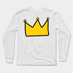 Cute Cartoon Gold Crown Long Sleeve T-Shirt